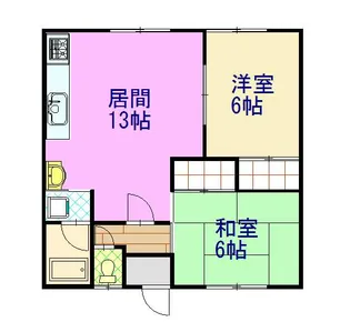 早川マンションNO3【7号室】の間取り