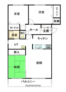 エスティウメダB【201号室】の間取り