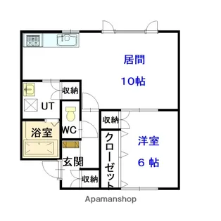 アジアートⅢ【202号室】の間取り
