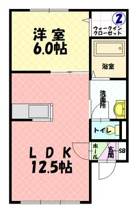 ガーデンコート【102号室】の間取り