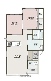 エレンシア大町A棟【2階】の間取り