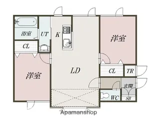 ラポールⅤ【2階】の間取り