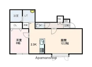 ボックスK【1階】の間取り