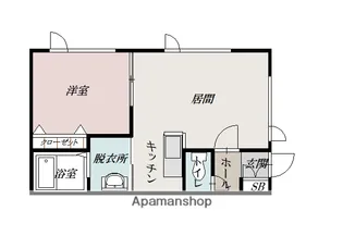 1LDKの間取り画像