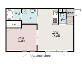 ヴェルヒュッテ旭川南2条【2階】の間取り