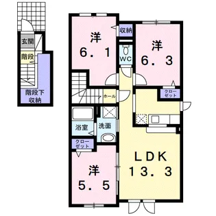 プリムローズ【2階】の間取り