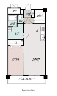 1LDKの間取り画像