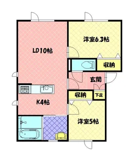サクラーレ A棟【101号室】の間取り