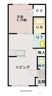 1LDKの間取り画像