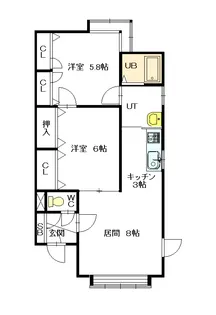 チェリー9.1【202号室】の間取り