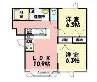 フィールドワン【1階】の間取り