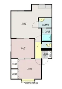 2LDKの間取り画像