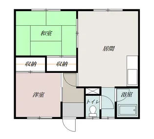 コーポ金谷B【206号室】の間取り