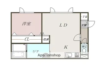 ツインクル新町【105号室】の間取り