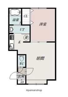 OWL【102号室】の間取り