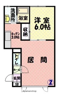 グランデ宮前通東 A棟【202号室】の間取り