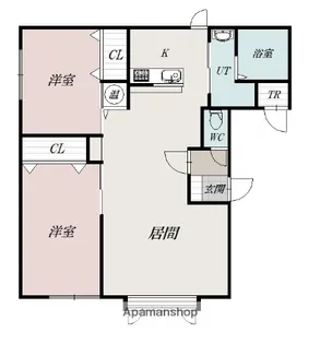 キャンディA【201号室】の間取り