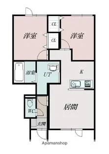 KOMIE(コミエ)Ⅲ【103号室】の間取り