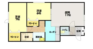 コンフォート・イーストB【1階】の間取り
