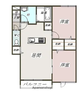 クレジスト宮下通EAST【201号室】の間取り