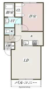 BRUN CUBEⅠ【1階】の間取り