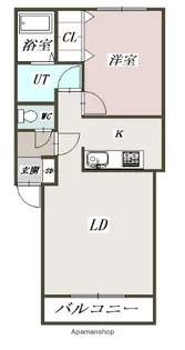 BRUN CUBEⅡ【2階】の間取り