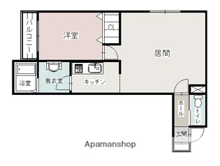 ハスコリオ緑が丘 B棟【3階】の間取り