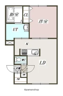 LANA A棟【202号室】の間取り