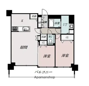 ロジェ ステラシオン神楽【11階】の間取り