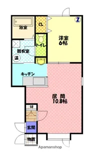 SKY CITY【102号室】の間取り