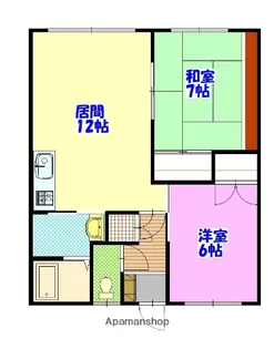 ハイツ島尻B【203号室】の間取り