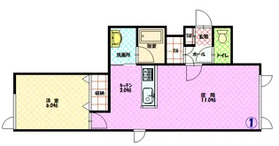 ガーデンヒルズ【201号室】の間取り