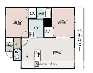 クレストパレス【105号室】の間取り