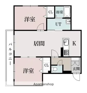 クレストパレス【4階】の間取り