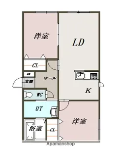 A−SECOND【201号室】の間取り