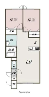 REO COULEUR(レオクルール)【202号室】の間取り