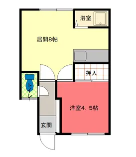 マイルーム5・3【204号室】の間取り