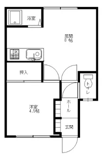 マイルーム5・3【2階】の間取り