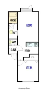 リバティー大町【102号室】の間取り