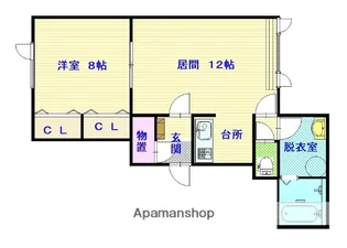 ウッドベア【201号室】の間取り