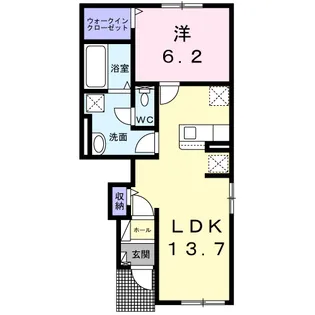 ブルー クレール Ⅰ【1階】の間取り