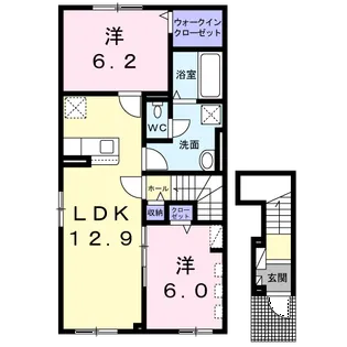 シャインハイツ モア【2階】の間取り