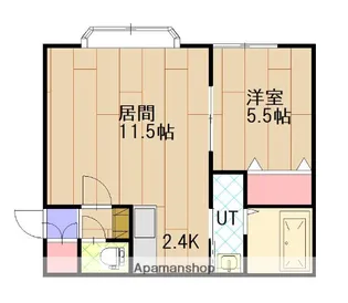 ツリートップス【105号室】の間取り