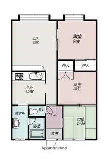 グランドハイツ6.9【2階】の間取り
