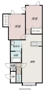 レーヴ春光【1階】の間取り