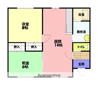 グランディールⅡ【2階】の間取り