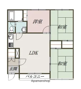 本多サンハイツ【2階】の間取り