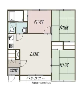 本多サンハイツ【2階】の間取り