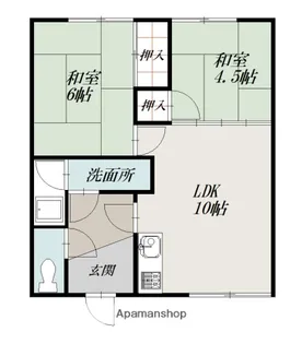 ハイ・ガーデン【10号室】の間取り