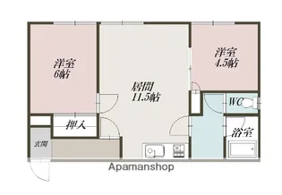 コスモコーポ【2階】の間取り
